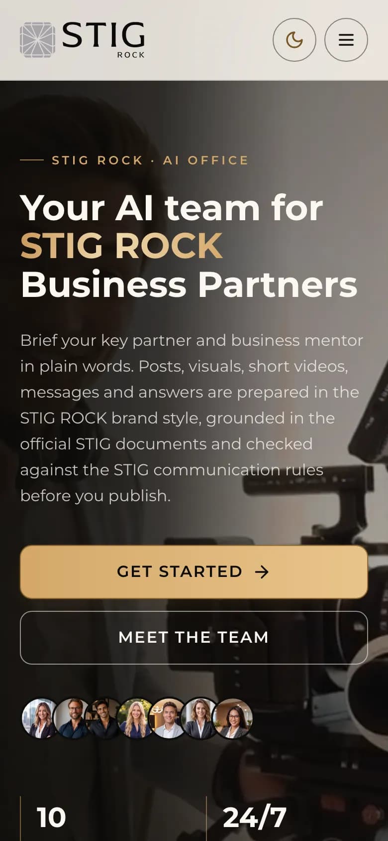 STIG ROCK AI Office: mobile screenshot