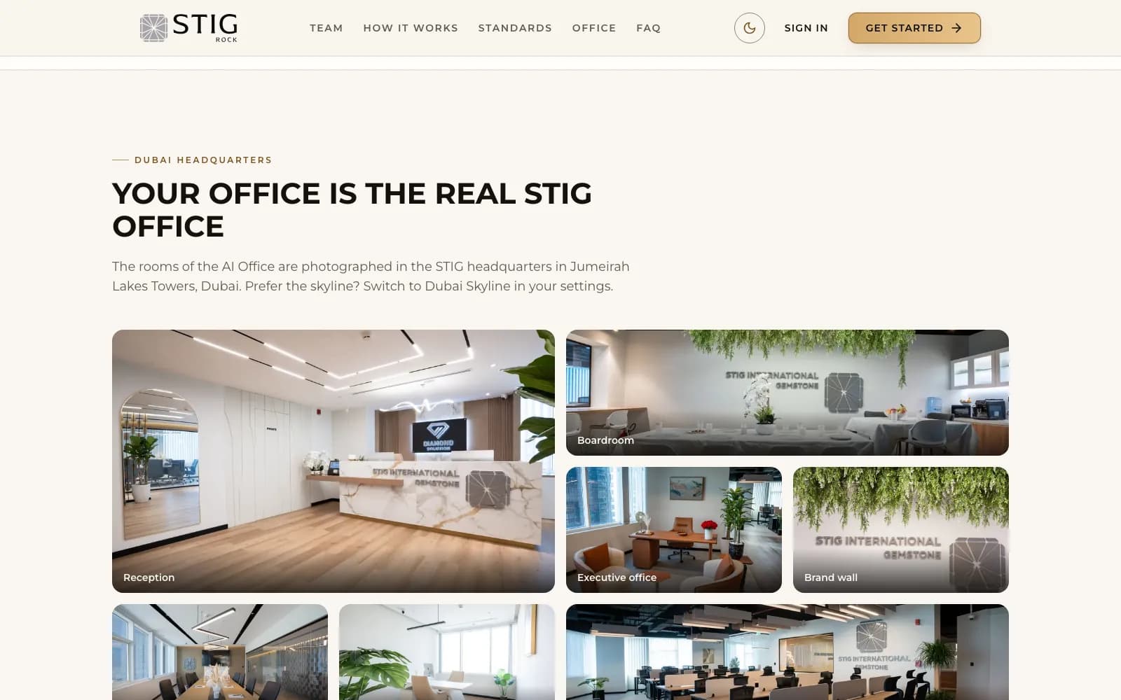Visuals set in the brand's real Dubai office