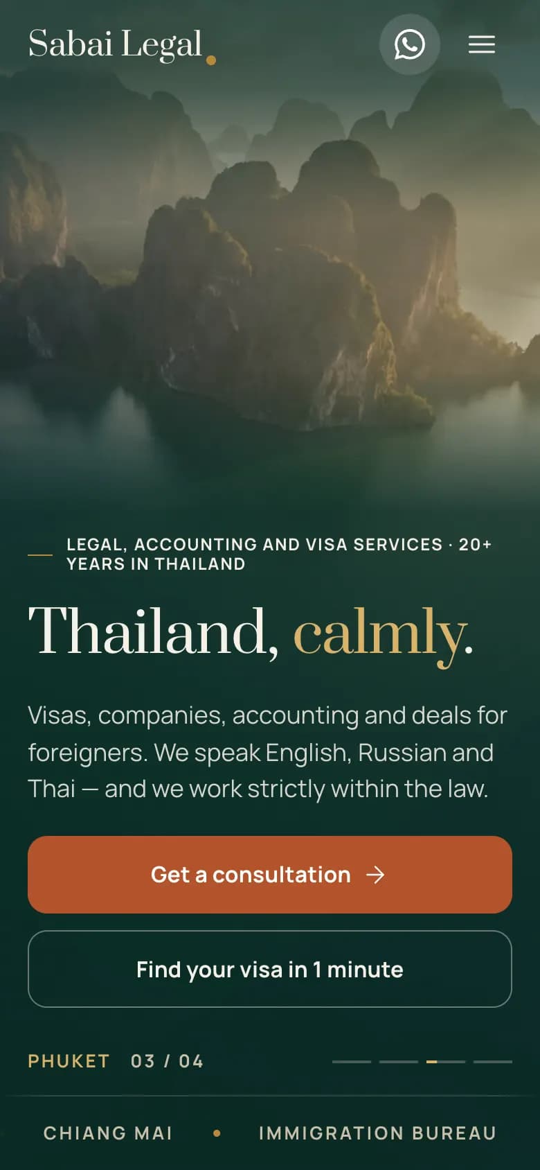 Sabai Legal: mobile screenshot