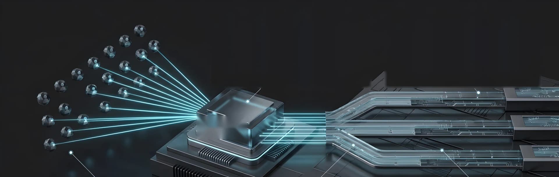 The load balancer routes employee requests to the right neural networks